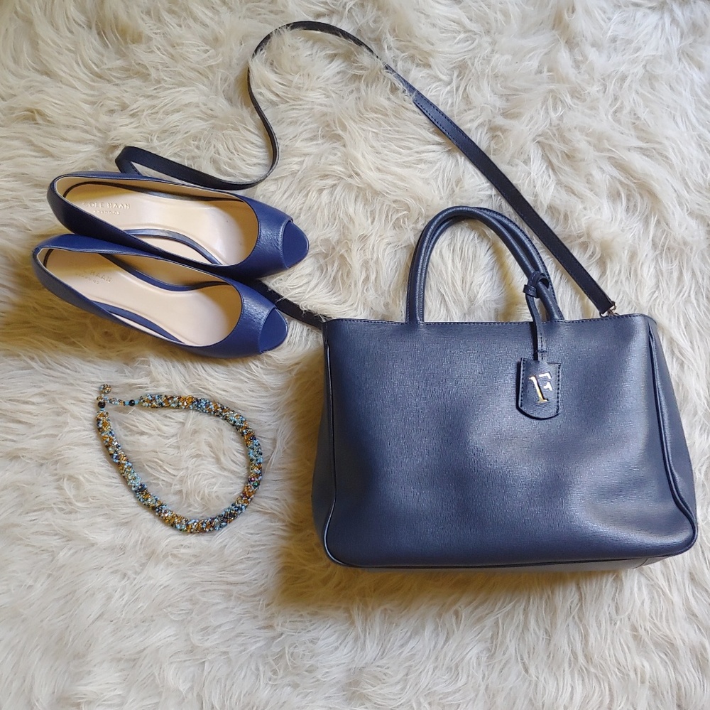 Furla 'pratica' in saffiano leather cobalt blue